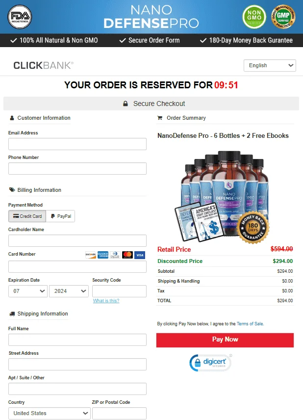 buy Nano Defense Prowebsite